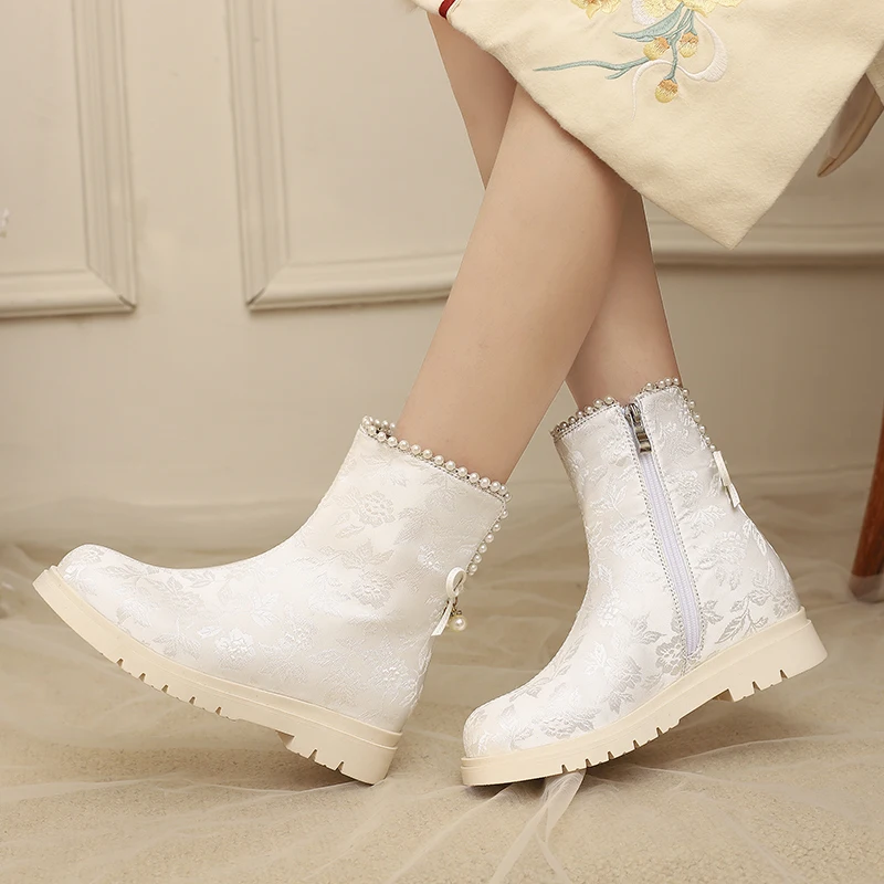 YQBTDL 2026 String Bead Silk White Ankle Boots Girls's High Boots Fashion Luxury Winter Flat Party Platform Princess Shoes 12+y
YQBTDL 2026 String Bead Silk White Ankle Boots Girls's High Boots Fashion Luxury Winter Flat Party Platform Princess Shoes 12+y