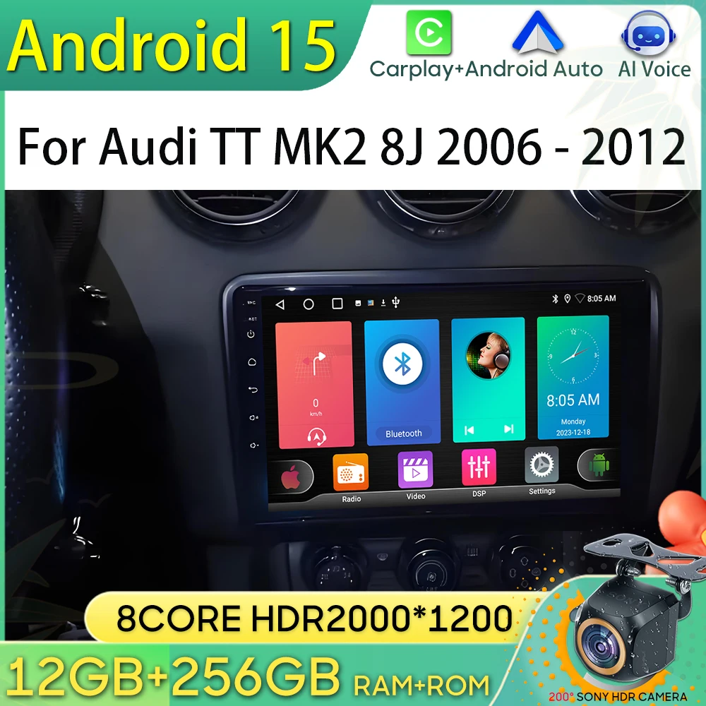 Android 15 Car Radio For Audi TT MK2 8J 2006 2007 2008 2009 2010 2011 2012 GPS Navigation Android Auto Carplay Wifi No 2din Cam
Android 15 Car Radio For Audi TT MK2 8J 2006 2007 2008 2009 2010 2011 2012 GPS Navigation Android Auto Carplay Wifi No 2din Cam