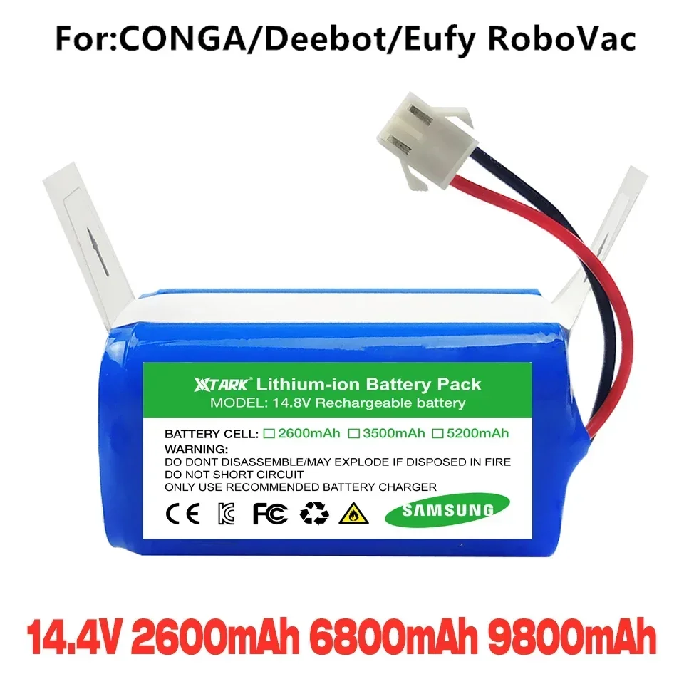 2022 NEW Li-ion Battery 14.4V 5200mAh for Conga Excellence 990 Ecovacs Deebot N79 N79S DN622, Eufy Robovac 11 11S 12 15C 15S 35C
2022 NEW Li-ion Battery 14.4V 5200mAh for Conga Excellence 990 Ecovacs Deebot N79 N79S DN622, Eufy Robovac 11 11S 12 15C 15S 35C