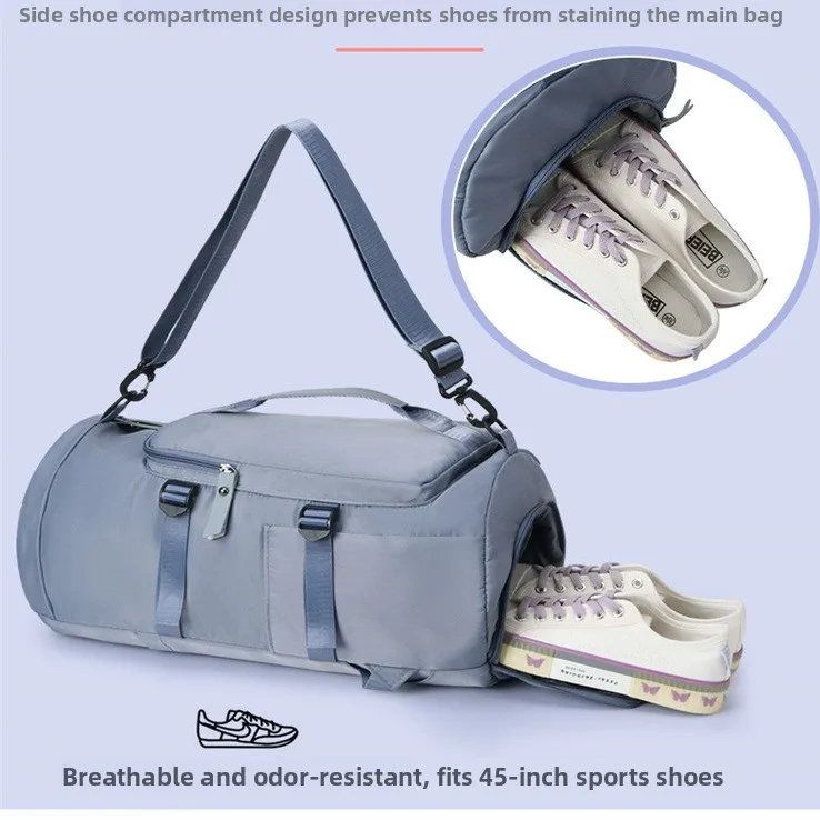 Модная женская сумка-рюкзак для коротких поездок, спорта и фитнеса, с разделением на сухое и влажное отделения, для плавания, из нейлона.
Модная женская сумка-рюкзак для коротких поездок, спорта и фитнеса, с разделением на сухое и влажное отделения, для плавания, из нейлона.