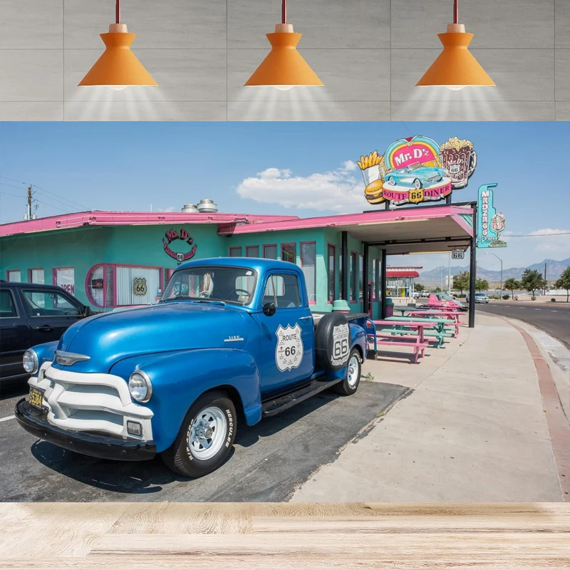 Vintage Car On Photography Backdrop Route 66 Diner Restaurant Historic Route 66 Travel Background Party Backdrop Wall Banner
Vintage Car On Photography Backdrop Route 66 Diner Restaurant Historic Route 66 Travel Background Party Backdrop Wall Banner
