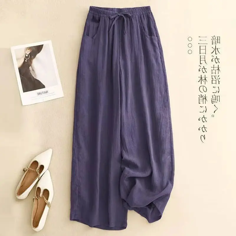 Straight Pants Casual 2026 Summer Female Korean Style Flowy Fabric Elastic Waist Wide Leg Trousers Streetwear Women Clothing
Straight Pants Casual 2026 Summer Female Korean Style Flowy Fabric Elastic Waist Wide Leg Trousers Streetwear Women Clothing