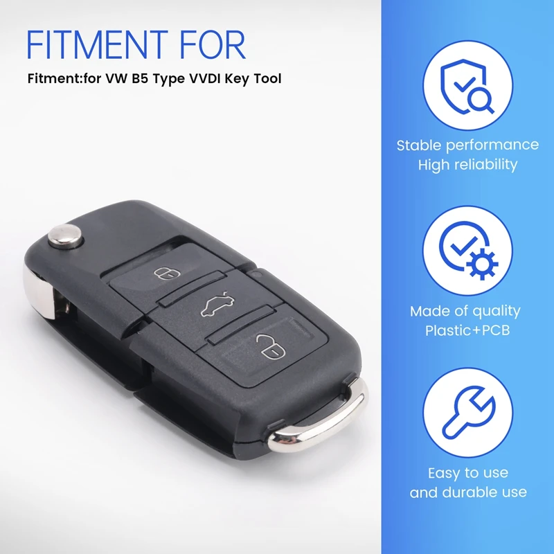 Car Remote Key For Xhorse XKB501EN Universal Wire Remote Key Flip Fob 3 Buttons For VW B5 Type VVDI Key Tool-N32R
Car Remote Key For Xhorse XKB501EN Universal Wire Remote Key Flip Fob 3 Buttons For VW B5 Type VVDI Key Tool-N32R