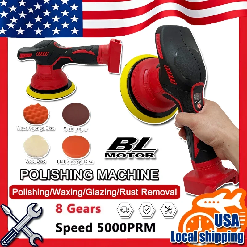 Fit Milwaukee Cordless Polisher 8 Gears Digital Display Electric Polisher Auto Car Waxing Polishing Machine For 18V 20V Battery
Fit Milwaukee Cordless Polisher 8 Gears Digital Display Electric Polisher Auto Car Waxing Polishing Machine For 18V 20V Battery