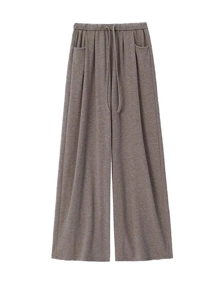 Thiened Lamb Velvet Women's Autumn Winter Fce Lined Wide Leg Pants Loose Fit High Waist Cotton Trousers Casual Wear
Thiened Lamb Velvet Women's Autumn Winter Fce Lined Wide Leg Pants Loose Fit High Waist Cotton Trousers Casual Wear