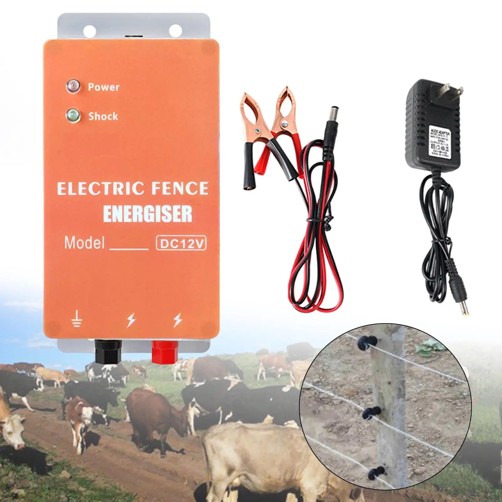Electric Fence Energizer Portable Livestock Supplies Livestock Fence Charger Controller for Lawn Poultry Livestock Cattle Garden
Electric Fence Energizer Portable Livestock Supplies Livestock Fence Charger Controller for Lawn Poultry Livestock Cattle Garden