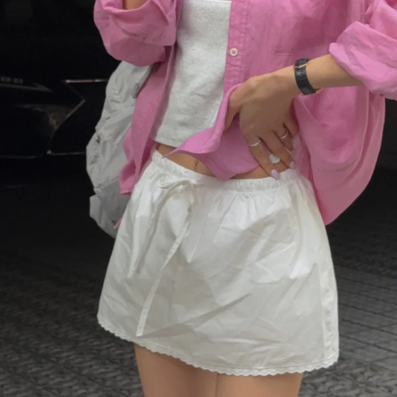 Elegant Korean Style Lace Trimmed Half Skirt Pants Women's Drawstring Waist Fashionable Summer 2026 Ladies' Skirt
Elegant Korean Style Lace Trimmed Half Skirt Pants Women's Drawstring Waist Fashionable Summer 2026 Ladies' Skirt