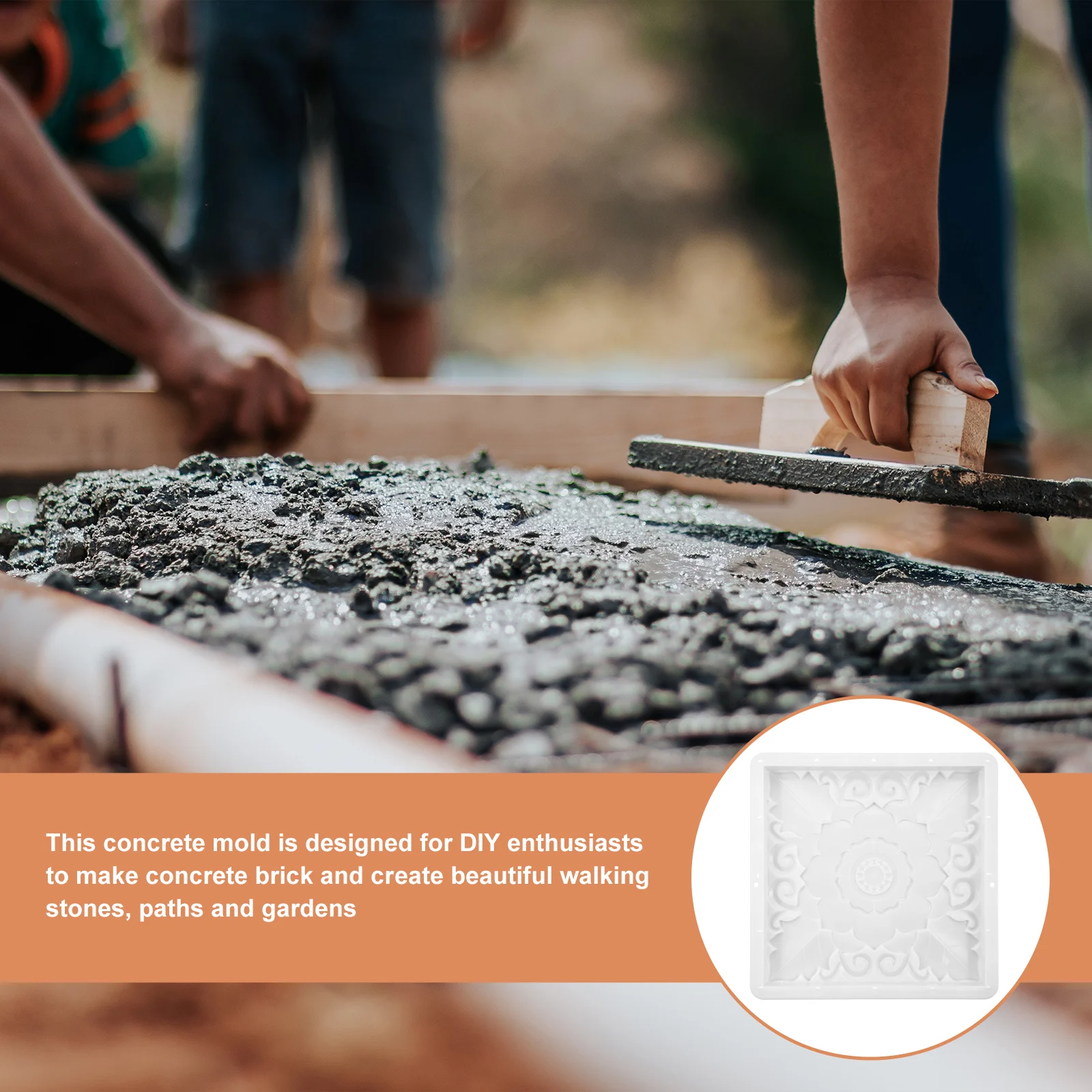Plastic Concrete Molds Brick Template Garden Walkway DIY Paving Path Maker Stone Forms Flooring Tools Cement Stepping
Plastic Concrete Molds Brick Template Garden Walkway DIY Paving Path Maker Stone Forms Flooring Tools Cement Stepping