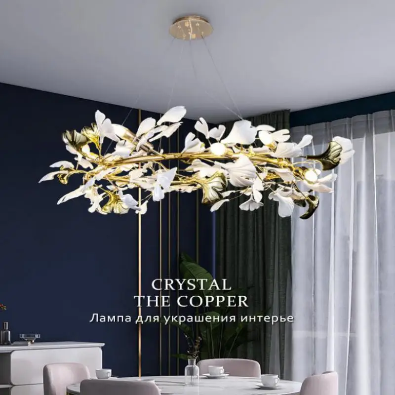 Modern Ginkgo Leaf Crystal Led Chandelier Kitchen Table Dining Living Room Bedroom Bar Gold Branches Hanging Chandelier Light
Modern Ginkgo Leaf Crystal Led Chandelier Kitchen Table Dining Living Room Bedroom Bar Gold Branches Hanging Chandelier Light