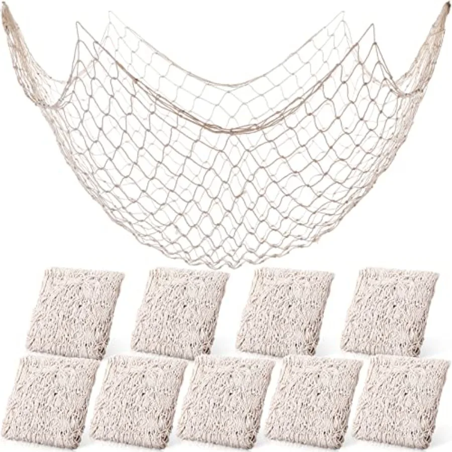 10 Pieces Fish Net Decorative 80 x 40 Inch Fishing Net Decor Natural Party Decoration Nautical Themed Cotton Accessory Pirate N
10 Pieces Fish Net Decorative 80 x 40 Inch Fishing Net Decor Natural Party Decoration Nautical Themed Cotton Accessory Pirate N