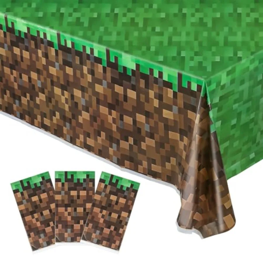 3PCS Pixel Gaming Tablecloth Set 51 x 87 ihes Green and Brown Table Cover for Video Game Themed Birthday Party Decoration Suppl
3PCS Pixel Gaming Tablecloth Set 51 x 87 ihes Green and Brown Table Cover for Video Game Themed Birthday Party Decoration Suppl