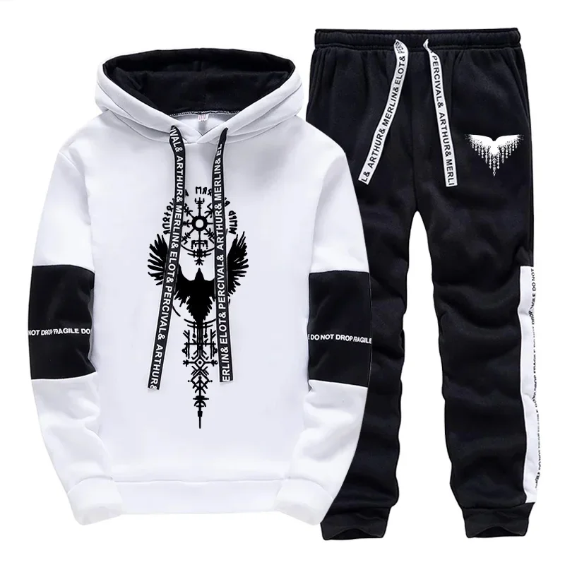 Мужской спортивный спортивный костюм Viking Raven, спортивный костюм с капюшоном, зима-осень, повседневная спортивная одежда, модные спортивные штаны 2025 года
Мужской спортивный спортивный костюм Viking Raven, спортивный костюм с капюшоном, зима-осень, повседневная спортивная одежда, модные спортивные штаны 2025 года