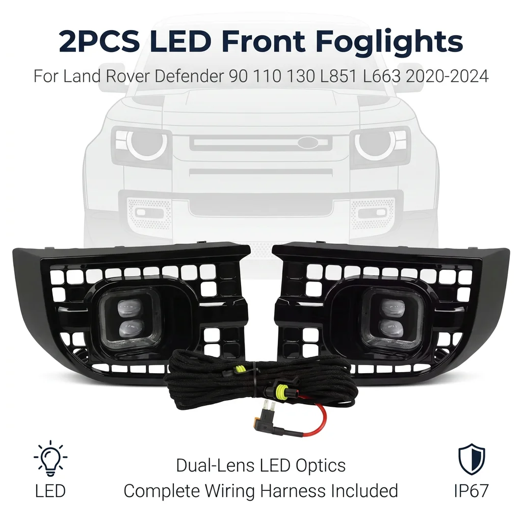 NEW For Land Rover Defender 90 110 Base 130 S LED Foglights 2PCS Fog Lamps White Color Light White Angel Eyes
NEW For Land Rover Defender 90 110 Base 130 S LED Foglights 2PCS Fog Lamps White Color Light White Angel Eyes