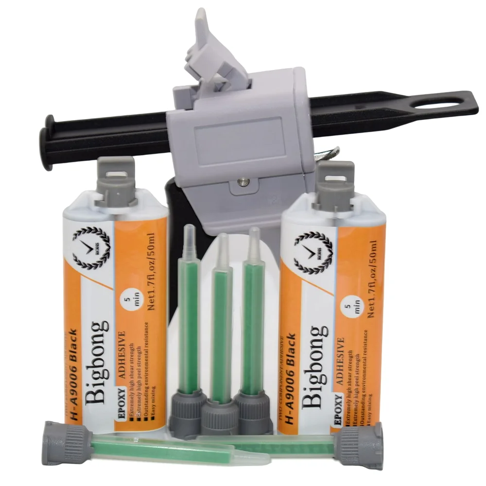 2pcs Black Adhesive 50ml Epoxy Resin AB Glues 1:1 Epoxies & 50ml Manual Glue Guns 1:1 Dispensing Gun & 5pcs Mixing Nozzles Mixer
2pcs Black Adhesive 50ml Epoxy Resin AB Glues 1:1 Epoxies & 50ml Manual Glue Guns 1:1 Dispensing Gun & 5pcs Mixing Nozzles Mixer
