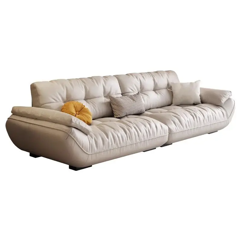 Simple living room sofa Modern straight row down cloud leather sofa
Simple living room sofa Modern straight row down cloud leather sofa