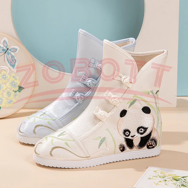 Chinese Style Traditional Retro Hanfu Boots Women Panda Embroidered Short Boot Ancient Tang Song Dynasty Cosplay Shoes Size34-41
Chinese Style Traditional Retro Hanfu Boots Women Panda Embroidered Short Boot Ancient Tang Song Dynasty Cosplay Shoes Size34-41