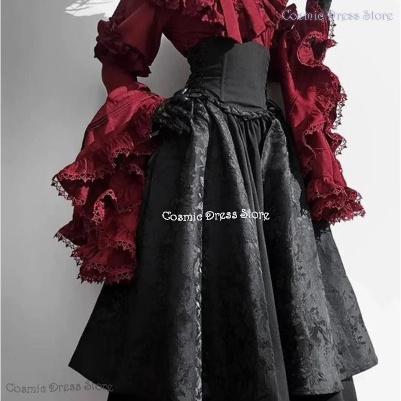 Cosmic Dress Store Gothic Dark Style jirai kei Lolita Blouse Retro Court Midi Skirt Sleeve Black Elegant Gorgeous Set Outfit
Cosmic Dress Store Gothic Dark Style jirai kei Lolita Blouse Retro Court Midi Skirt Sleeve Black Elegant Gorgeous Set Outfit