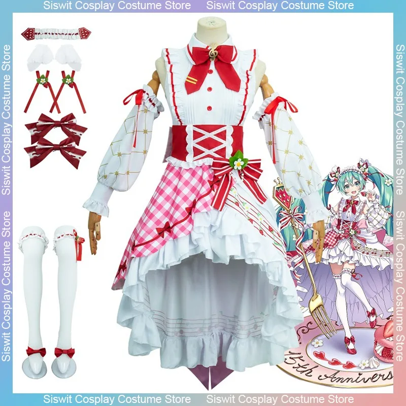 Miku Cosplay Strawberry Miku 15th Anniversary Cosplay Costume Wig Lovely Lolita Dress Women Halloween Uniform Party Fancy Dress
Miku Cosplay Strawberry Miku 15th Anniversary Cosplay Costume Wig Lovely Lolita Dress Women Halloween Uniform Party Fancy Dress