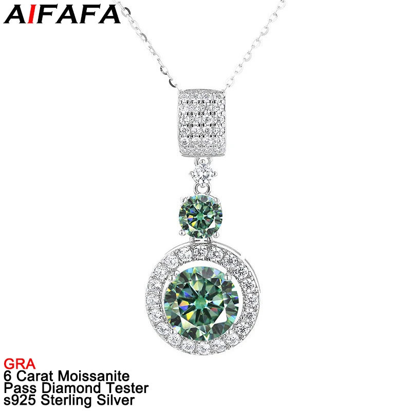 Total 6 Carat Moissanite Necklace Pendant s925 Silver Moissanita Fine Jewellery Pass Diamond Tester GRA
Total 6 Carat Moissanite Necklace Pendant s925 Silver Moissanita Fine Jewellery Pass Diamond Tester GRA
