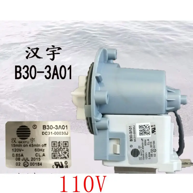 DC31-00030J Washing machine drainage pump B30-3A01 drainage pump Hanyu 110~120v 60HZ drainage motor
DC31-00030J Washing machine drainage pump B30-3A01 drainage pump Hanyu 110~120v 60HZ drainage motor