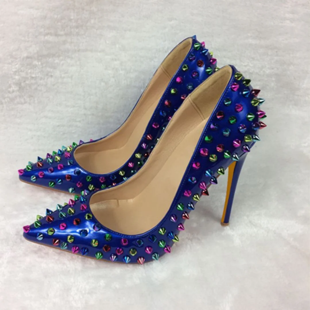 Full Of Rivets Women’s Pumps Solid Color Patent Leather Single Shoes Female 8cm 10cm 12cm Thin Super High Heels Fashion Designer
Full Of Rivets Women’s Pumps Solid Color Patent Leather Single Shoes Female 8cm 10cm 12cm Thin Super High Heels Fashion Designer