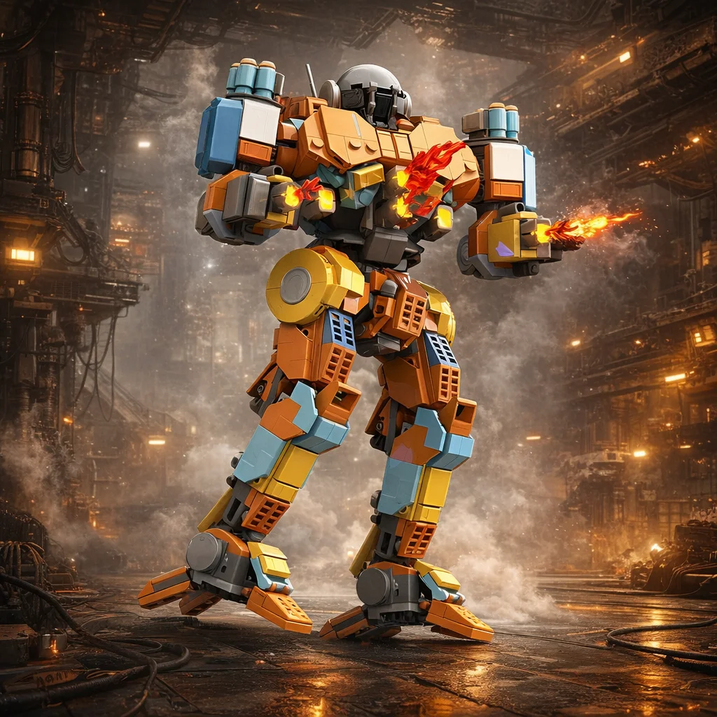MOC Fire Flame Battle Mech Building Blocks Sci-Fi Robot Warrior Model Bricks DIY Assembly Action Figure Adult Gift
MOC Fire Flame Battle Mech Building Blocks Sci-Fi Robot Warrior Model Bricks DIY Assembly Action Figure Adult Gift