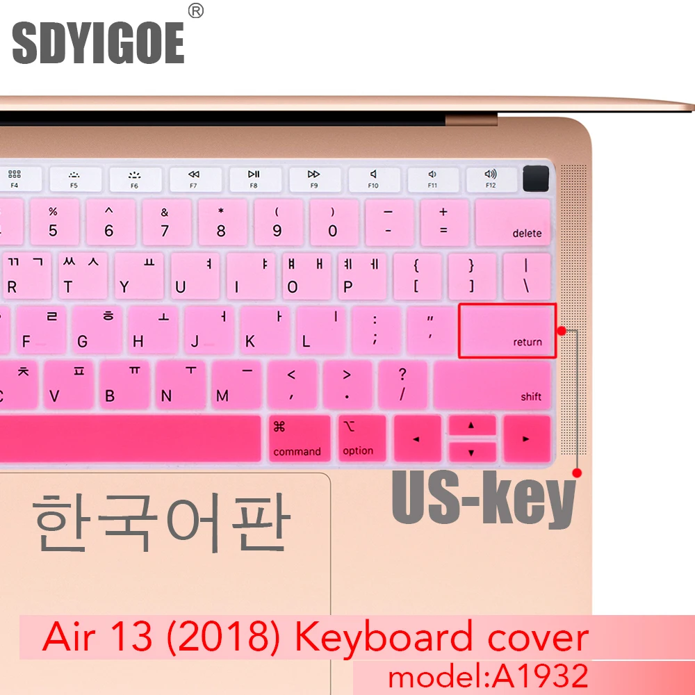 Korean Keyboard cover Protective Film For macbook air 13 inch with touch ID A1932 Notebook Keyboard Cover Silicone U.S.key
Korean Keyboard cover Protective Film For macbook air 13 inch with touch ID A1932 Notebook Keyboard Cover Silicone U.S.key