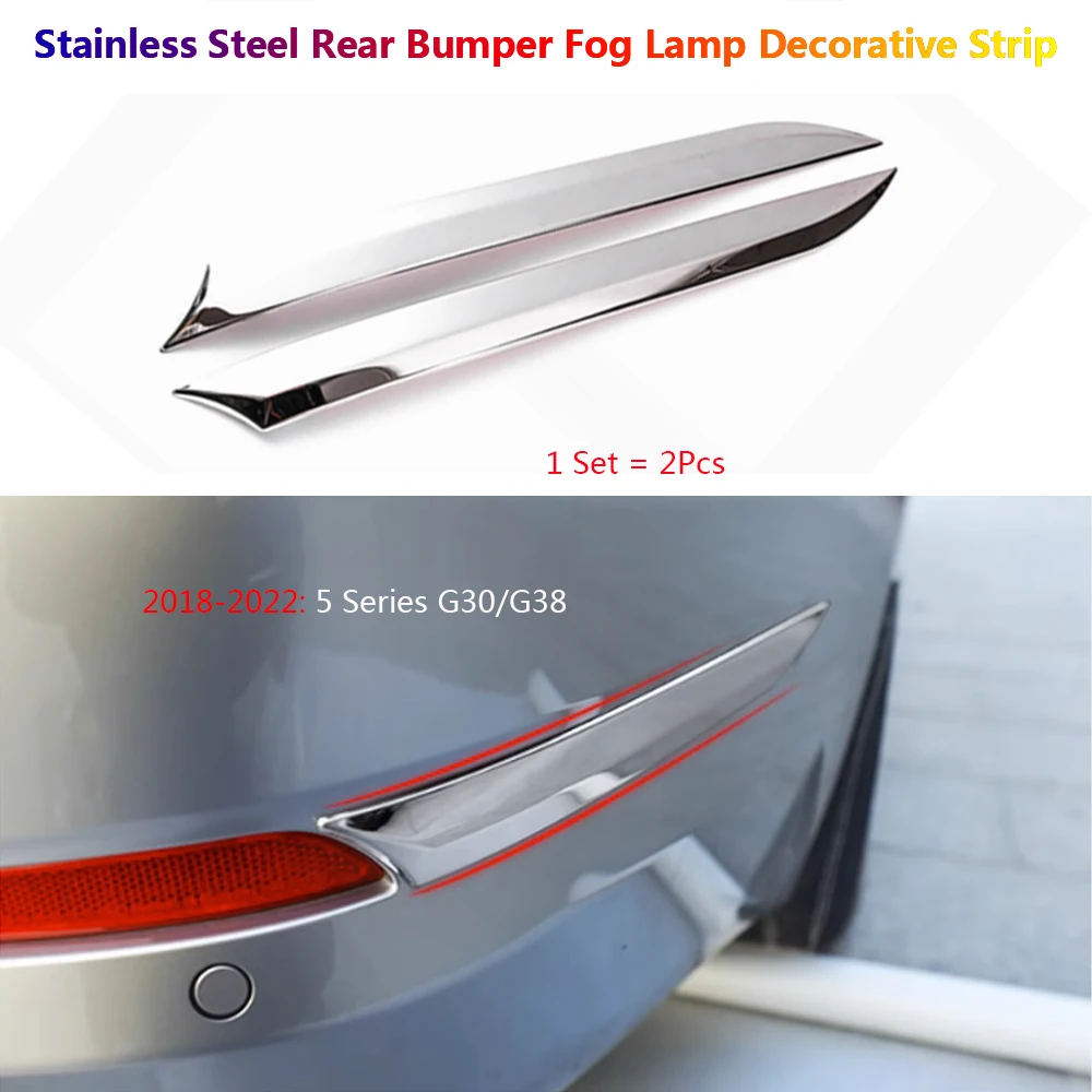 Car External Rear Fog Light Lamp Moulding Strip Cover Trim For BMW 5 Series G30 G31 G38 Stainless Auto Parts Accessories 2Pcs
Car External Rear Fog Light Lamp Moulding Strip Cover Trim For BMW 5 Series G30 G31 G38 Stainless Auto Parts Accessories 2Pcs