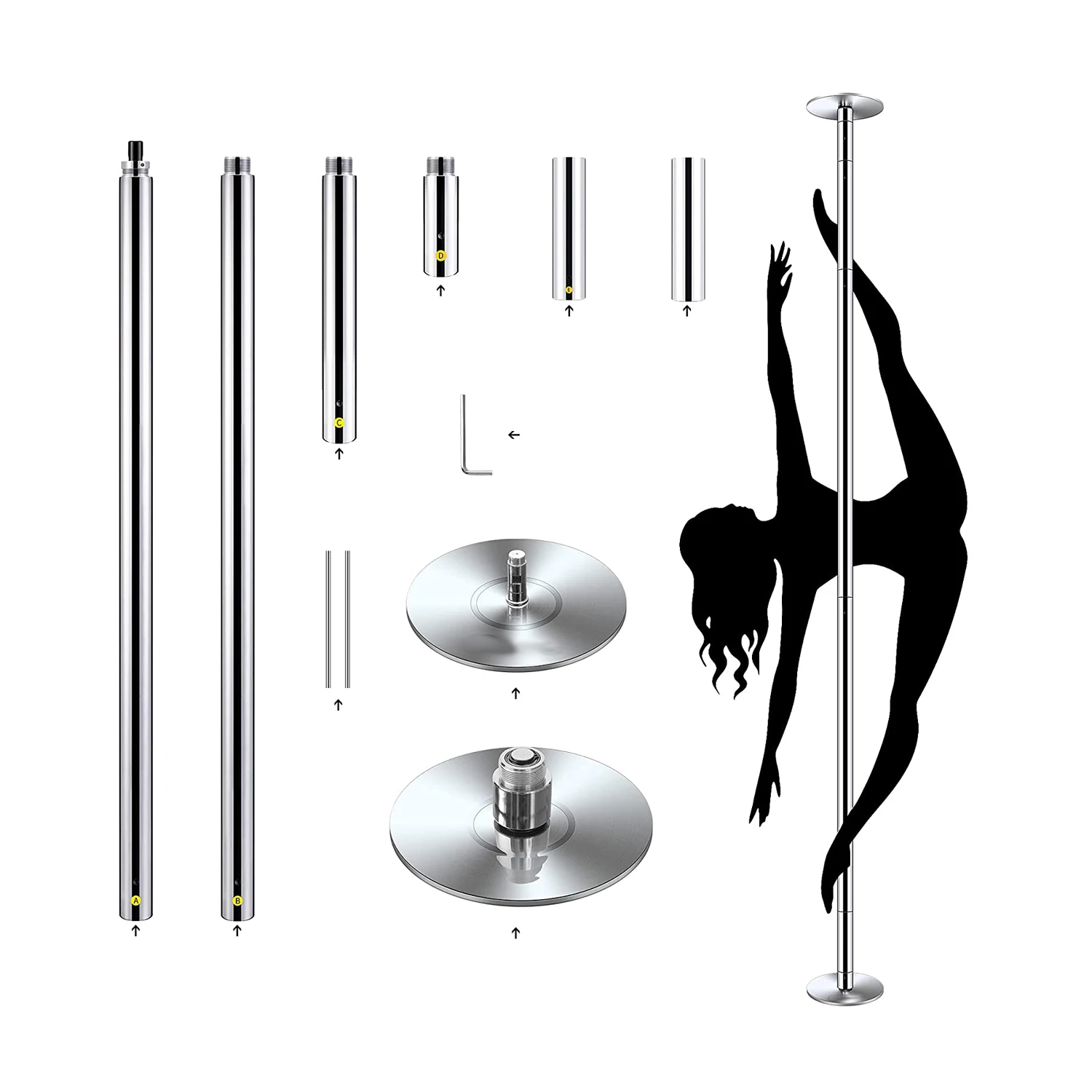 Professional Stripper Pole Spinning & Static Dance Pole for Home & Studio, Durable & Adjustable Fitness Pole for Dance Training
Professional Stripper Pole Spinning & Static Dance Pole for Home & Studio, Durable & Adjustable Fitness Pole for Dance Training
