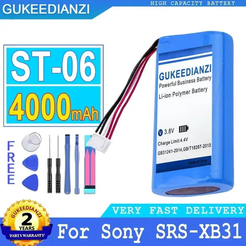 4000mAh Portable for Bluetooth Speaker Battery ST-06 Stable High-Capacity For Sony Srs-XB31
4000mAh Portable for Bluetooth Speaker Battery ST-06 Stable High-Capacity For Sony Srs-XB31