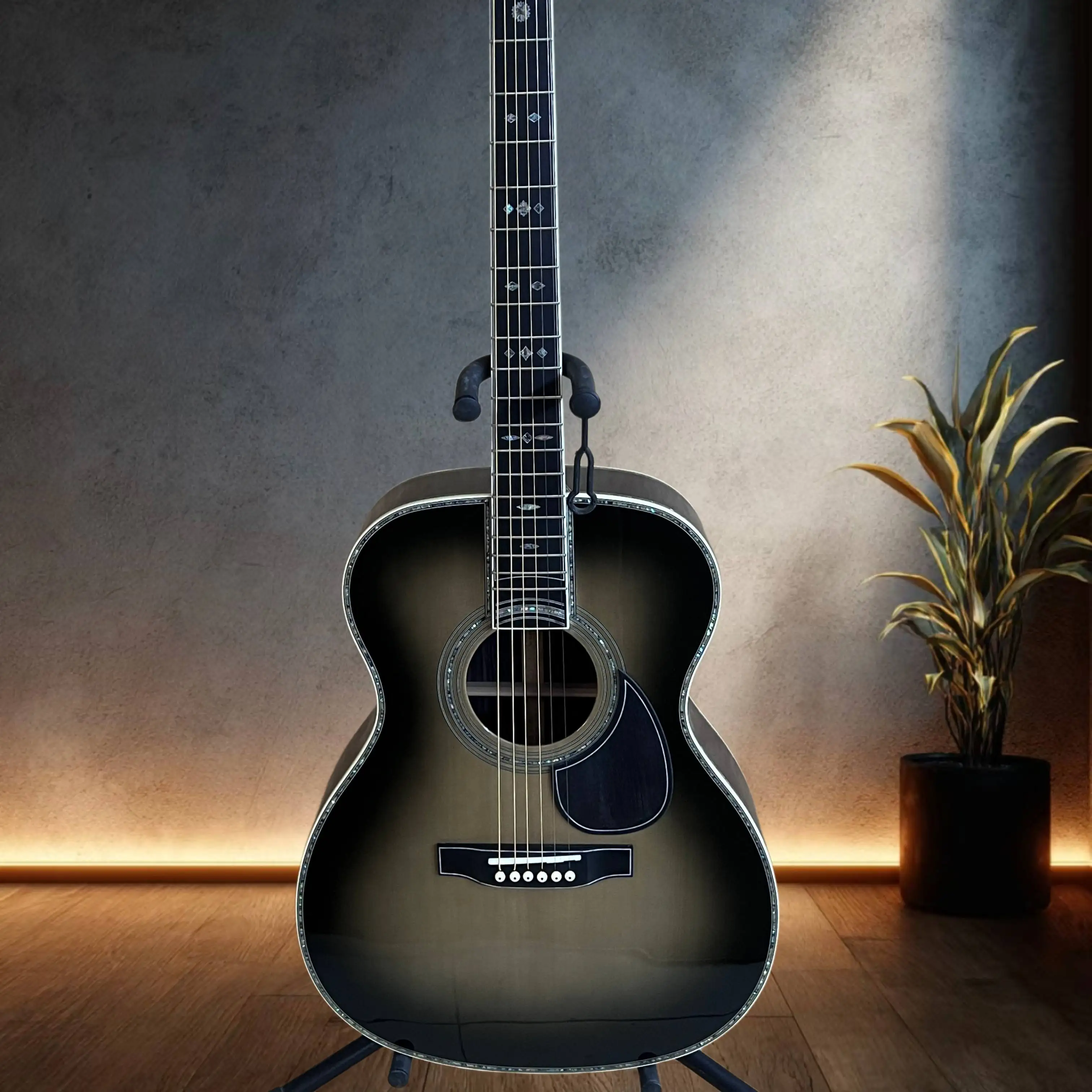 Classic Style Gradient Gray OM Series Acoustic Guitar Symmetrical Design Spruce Top Ebony Piano Size Quality Assurance
Classic Style Gradient Gray OM Series Acoustic Guitar Symmetrical Design Spruce Top Ebony Piano Size Quality Assurance