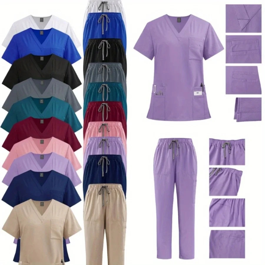 Women's Suit New Solid Color Straight-leg Pants Suit Doctor And Nurse Work Uniform Brush Hand Clothes Comfortable And Durable
Women's Suit New Solid Color Straight-leg Pants Suit Doctor And Nurse Work Uniform Brush Hand Clothes Comfortable And Durable
