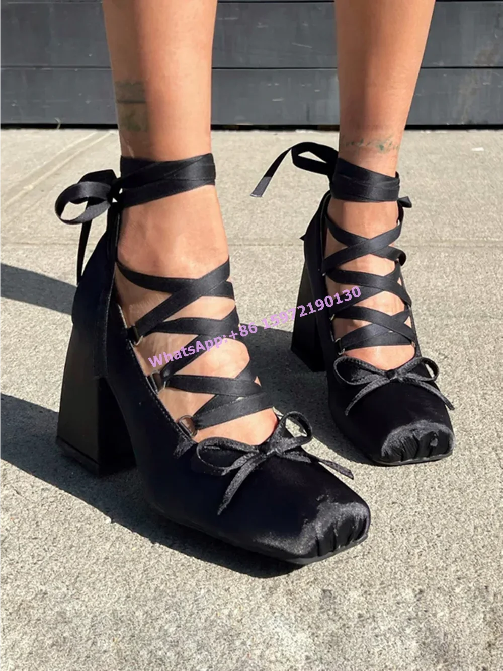 Атласные балетки с узлом-бабочкой, однотонные туфли на массивном каблуке с мелким квадратным носком и перекрестной завязкой, женские элегантные туфли-лодочки в стиле Лолита
Атласные балетки с узлом-бабочкой, однотонные туфли на массивном каблуке с мелким квадратным носком и перекрестной завязкой, женские элегантные туфли-лодочки в стиле Лолита