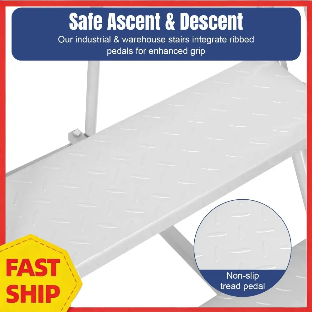 4 Steps Platform Vehicle Step Ladder 445LBs Capacity Industrial Heavy Duty Step Ladder W/ Wheels for Supermarket Library
4 Steps Platform Vehicle Step Ladder 445LBs Capacity Industrial Heavy Duty Step Ladder W/ Wheels for Supermarket Library