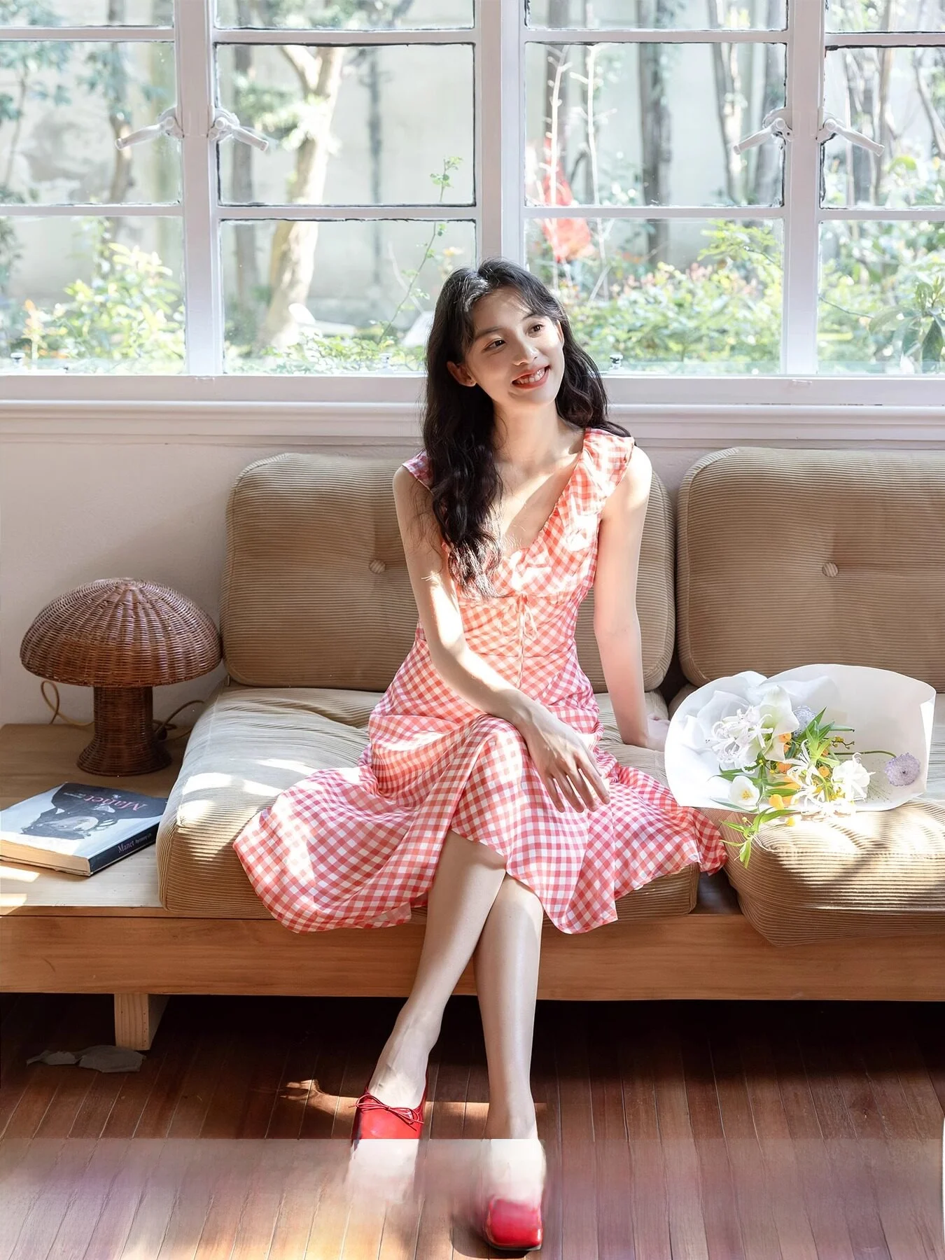 Red Plaid Slim Fit Dress Sweet Style Spring Summer Women's Fashionable Skirt City Commute A-Line Skirt V-Neck Sleeveless
Red Plaid Slim Fit Dress Sweet Style Spring Summer Women's Fashionable Skirt City Commute A-Line Skirt V-Neck Sleeveless