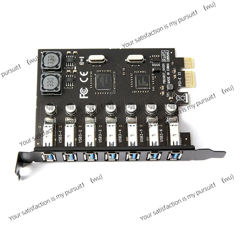 PCIE to USB3.0 adapter card 7-port PCI-E desktop computer expansion card,external power supply NEC chip
PCIE to USB3.0 adapter card 7-port PCI-E desktop computer expansion card,external power supply NEC chip