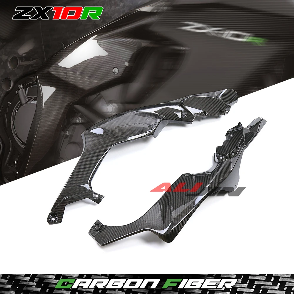 Real Dry 100% Carbon Fiber Motorcycle Frame Tank Side Fairings Cover Guard Panel For KAWASAKI NINJA ZX10R ZX-10R 2016-2024
Real Dry 100% Carbon Fiber Motorcycle Frame Tank Side Fairings Cover Guard Panel For KAWASAKI NINJA ZX10R ZX-10R 2016-2024