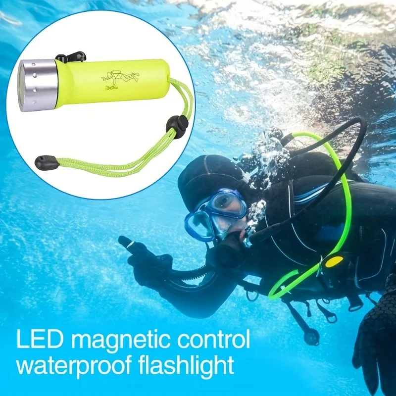 Rechargeable Camping Flashlight Underwater LED Magnetic Control Waterproof Lighting Max 20 Meters Diving Suitable for Night Work
Rechargeable Camping Flashlight Underwater LED Magnetic Control Waterproof Lighting Max 20 Meters Diving Suitable for Night Work