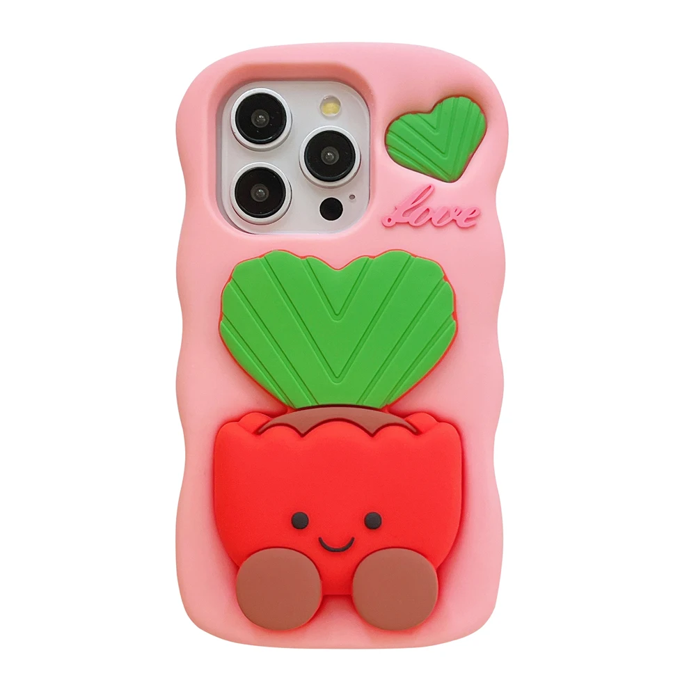 Potted Plant, Telescopic Bracket For iPhone 12 13 14 15 16 Pro Max, 3D Cute Cartoon Soft Silicone Phone Case Back Cover Shell
Potted Plant, Telescopic Bracket For iPhone 12 13 14 15 16 Pro Max, 3D Cute Cartoon Soft Silicone Phone Case Back Cover Shell