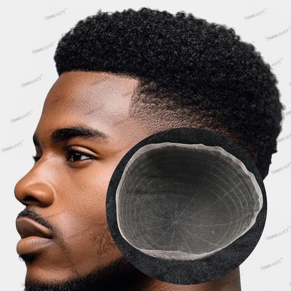 Africa Men's Black Human Hair 4mm 6mm Full Lace Toupee Undetectable Transparent Lace Afro Curly Hair Replacement for Hairloss
Africa Men's Black Human Hair 4mm 6mm Full Lace Toupee Undetectable Transparent Lace Afro Curly Hair Replacement for Hairloss