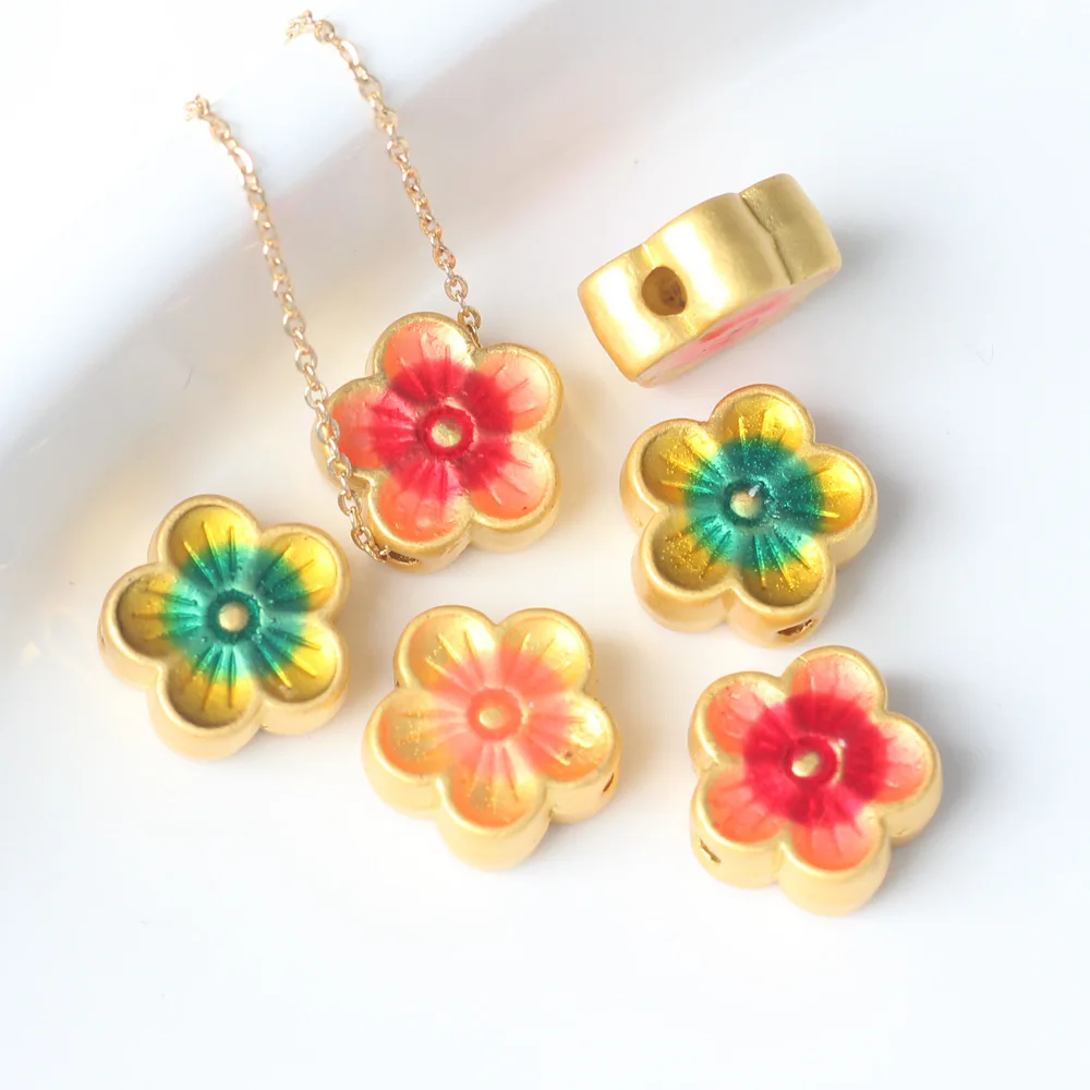 10Pcs/pack Simple Alloy Drip Oil Spray Paint Flower Loose Beads DIY Bracelets Necklaces Jewelry Accessories
10Pcs/pack Simple Alloy Drip Oil Spray Paint Flower Loose Beads DIY Bracelets Necklaces Jewelry Accessories
