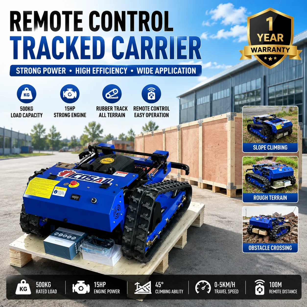 Professional Remote Control Lawn Mower Crawler Grass Cutter for Farm Orchard Landscaping
Professional Remote Control Lawn Mower Crawler Grass Cutter for Farm Orchard Landscaping