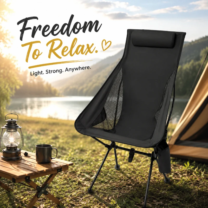 Aluminum Alloy Light Folding Chair With Headrest Portable Outdoor Furniture For Camping Fishing Travel Use
Aluminum Alloy Light Folding Chair With Headrest Portable Outdoor Furniture For Camping Fishing Travel Use
