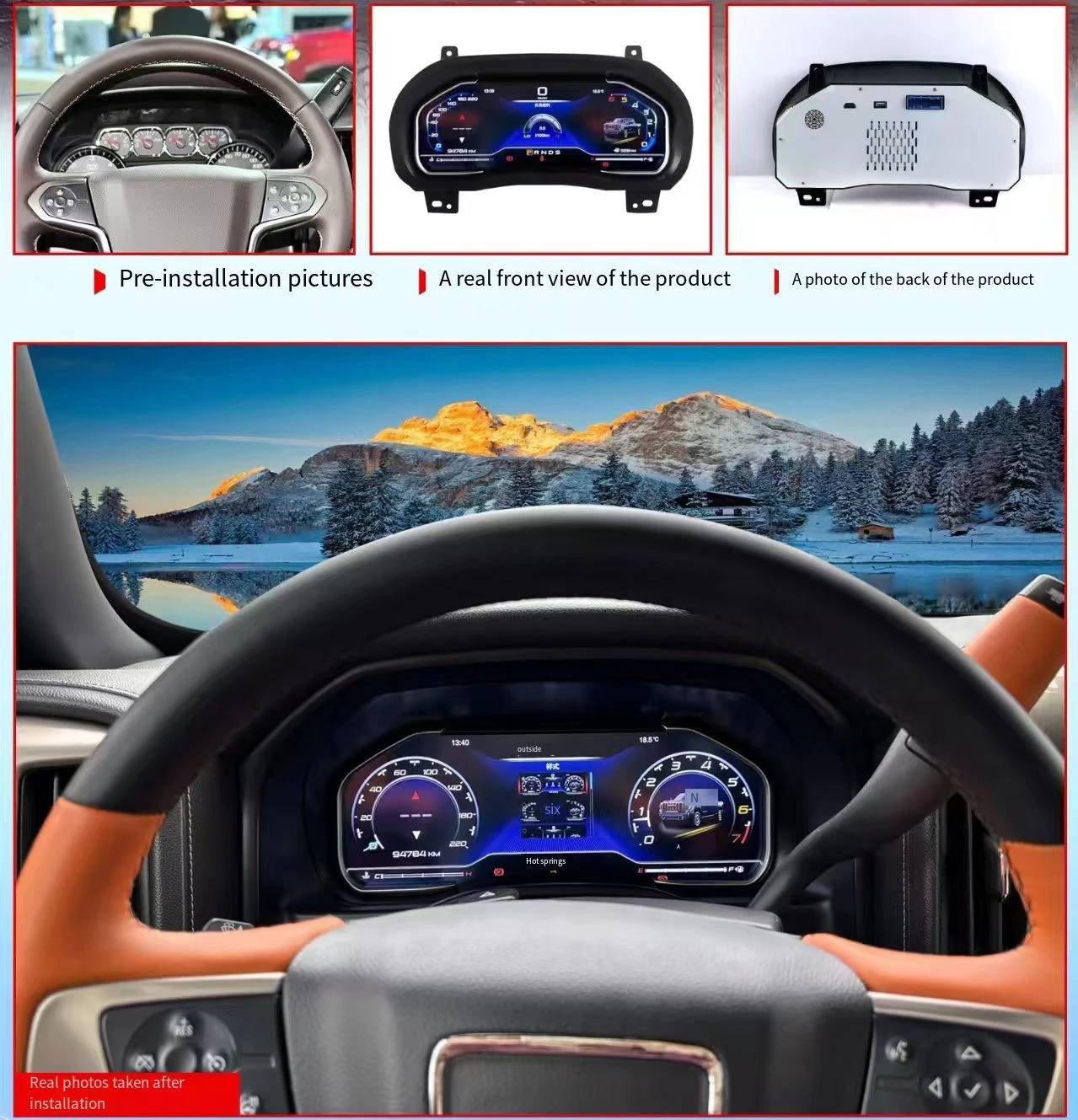 Car LCD Digital Cluster Dashboard Instrument For Chevrolet Silverado 2013-2020
Car LCD Digital Cluster Dashboard Instrument For Chevrolet Silverado 2013-2020