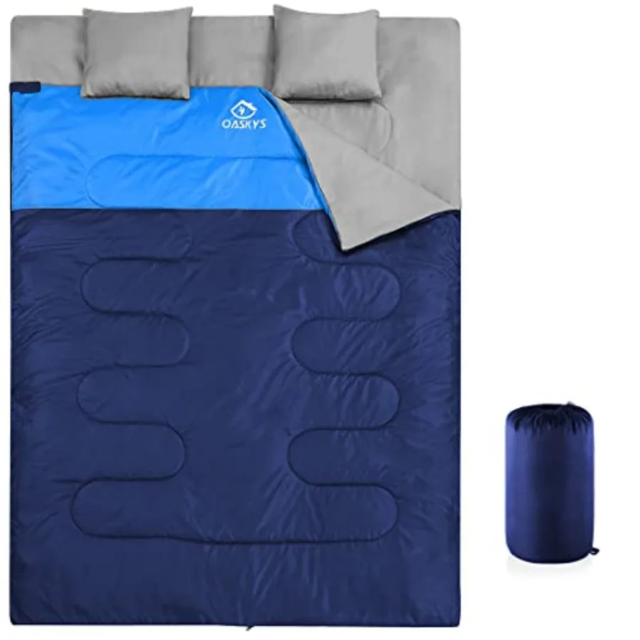 Double Sleeping Bag for Adults with 2 Pillows - Queen Size XL Waterproof Sleeping Bag for All Season Camping Hiking Backpacking
Double Sleeping Bag for Adults with 2 Pillows - Queen Size XL Waterproof Sleeping Bag for All Season Camping Hiking Backpacking