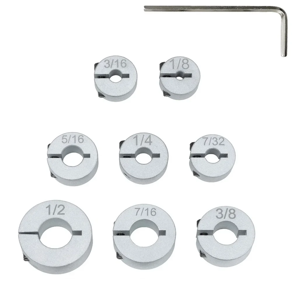 Split Rings Depth Stop Collar Hex Wrench Repairing Replacement 9pcs/set For Drilling Wood High Quality Practical
Split Rings Depth Stop Collar Hex Wrench Repairing Replacement 9pcs/set For Drilling Wood High Quality Practical