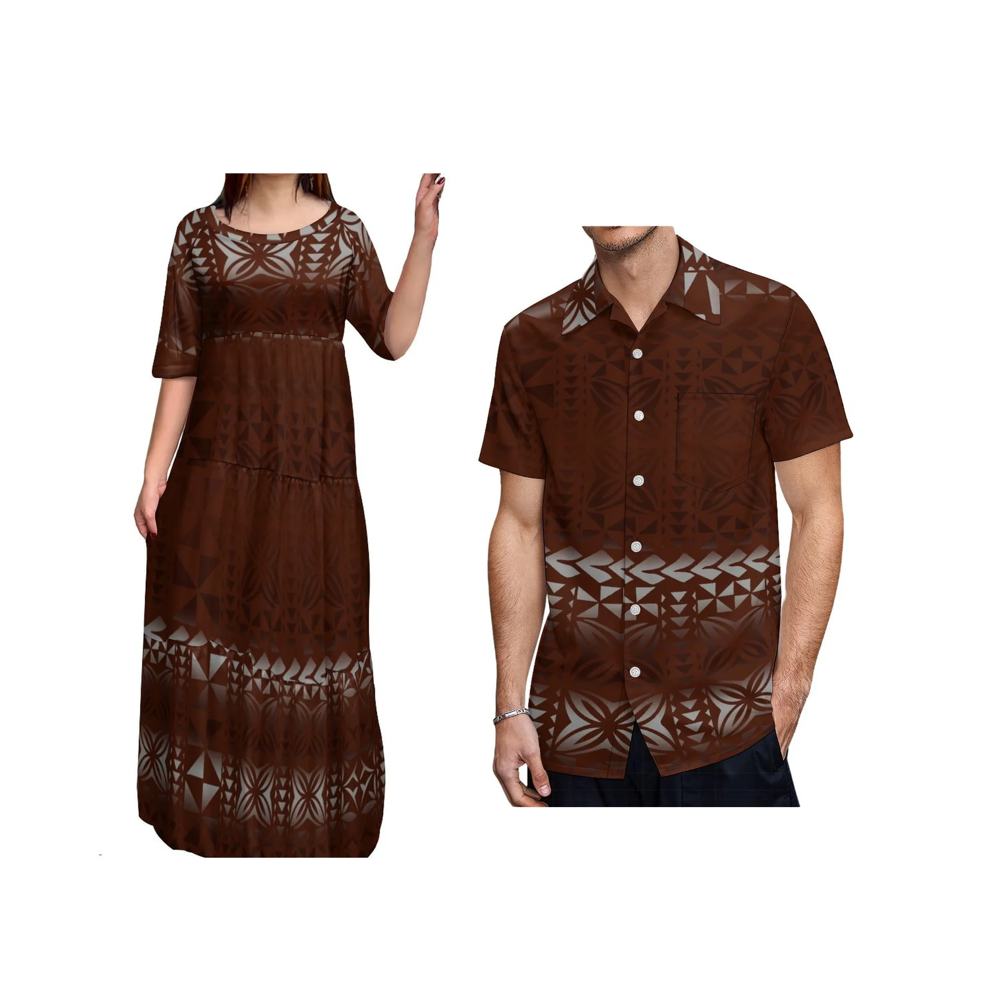 Hot Sales Half Sleeve Crew Neck Maxi Multi Tiered Dress Samoan Island Dress Women Polynesian Tribal Maxi Ladies Dress
Hot Sales Half Sleeve Crew Neck Maxi Multi Tiered Dress Samoan Island Dress Women Polynesian Tribal Maxi Ladies Dress
