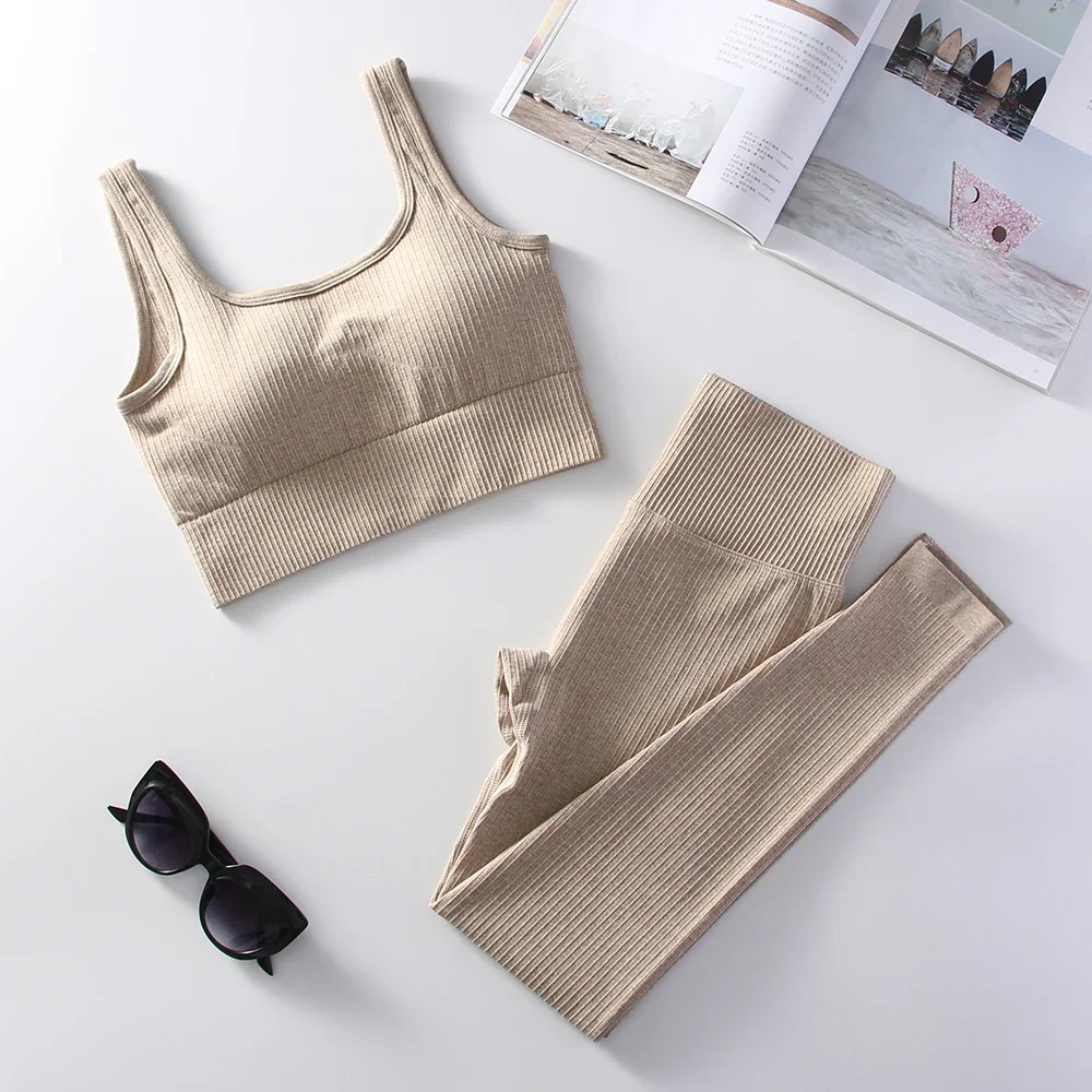 Women's Workout Set 2 Piece High Waist Yoga Leggings with Stretch Sports Bra Gym Activewear Sports Fitness Set
Women's Workout Set 2 Piece High Waist Yoga Leggings with Stretch Sports Bra Gym Activewear Sports Fitness Set