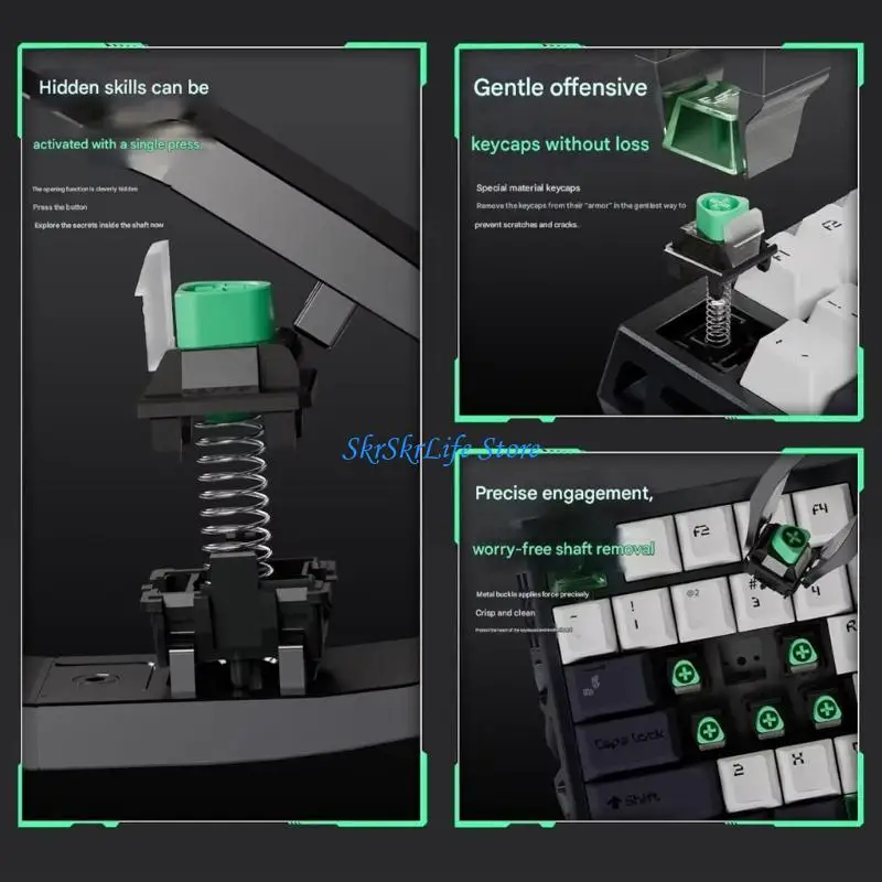 E65E Portable Switcher Puller Adjuster Fixing Removing Switcher Extractor Universal 3 in 1 Cap Puller for Mechanical Keyboard
E65E Portable Switcher Puller Adjuster Fixing Removing Switcher Extractor Universal 3 in 1 Cap Puller for Mechanical Keyboard