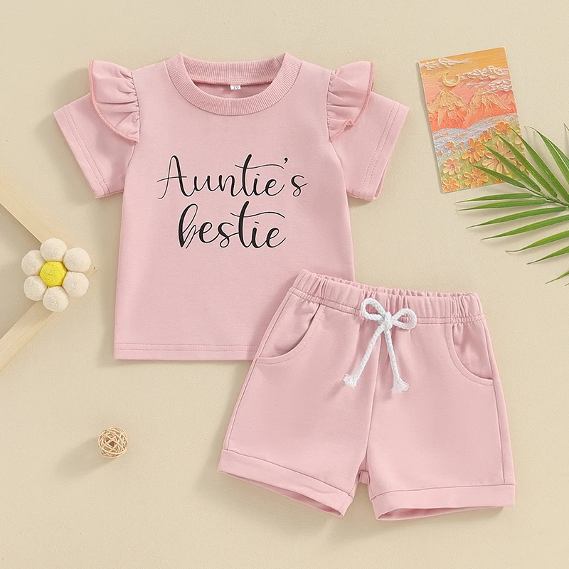Fernvia Newborn Baby Girl Outfits Letters Print T-shirt Tops with Elastic Waist Shorts Summer Toddler 2Pcs Clothes Set
Fernvia Newborn Baby Girl Outfits Letters Print T-shirt Tops with Elastic Waist Shorts Summer Toddler 2Pcs Clothes Set